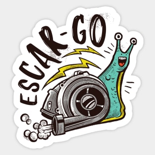 Escar-Go // Funny Snail Escargot Sticker